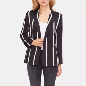 Vince Camuto Double-Breasted Striped Blazer